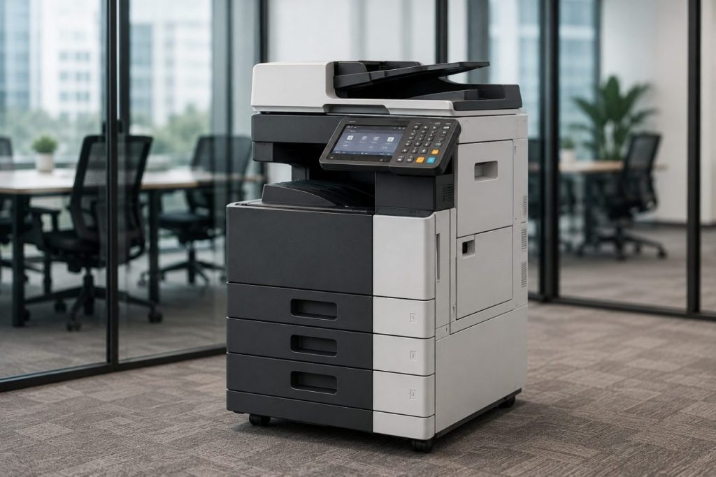 Commercial office printer and photocopier for an office relocation