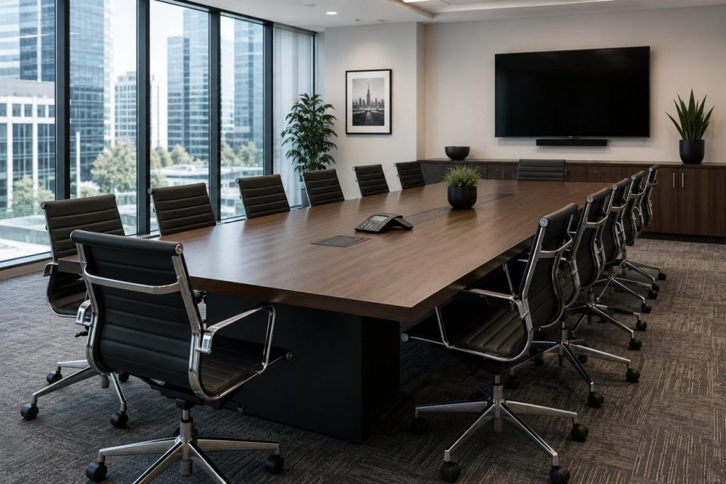 Corporate boardroom furniture for an office relocation on the Gold Coast